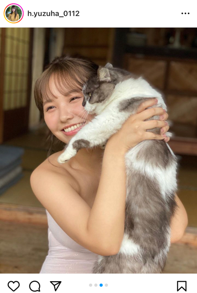 NMB48・本郷柚巴、寝そべりオフショットで飛び出す豊満バスト！