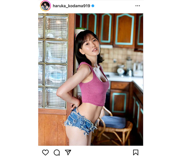 兒玉遥、肌見せタンクトップで美ボディあらわに！