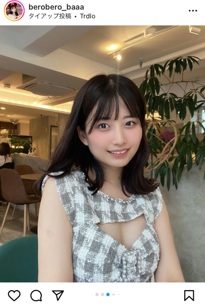 佐藤かれん、無防備な胸元が気になるキャバドレス姿にファン悶絶