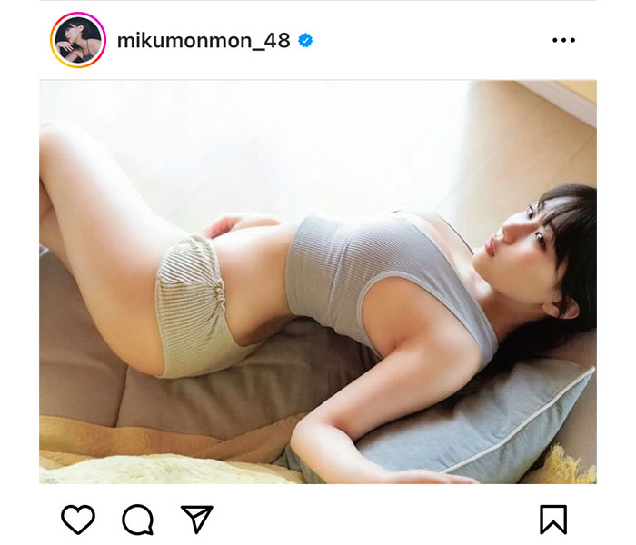 HKT48・田中美久「部屋着にしては、セクシーだなぁ」、美麗なS字にファン悶絶！グラビア撮影後のルーティンも明かす