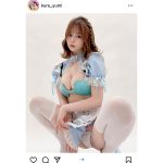 M字の女王・紅羽祐美、豊満なバストを見せつけるメイド姿のギリギリ開脚セクシーショットを披露！「エロ可愛い」とファン歓喜の声
