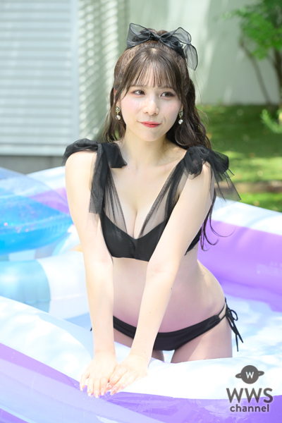 【写真特集】紗愛、セクシーな黒ビキニ姿で放つオトナな色気＜Couleur Clarity撮影会＞