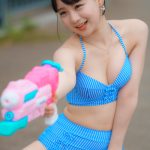 【写真特集】堀川みなも（グランダルメ）、ハイウェストビキニを爽やかに着こなし＜チャンスプール撮影会 in アマゴーラ＞