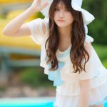 【写真特集】ハーフ美少女・田島怜華（dela model）、白肌眩しいマリンルックで来場者をロックオン！＜チャンスプール撮影会 in アマゴーラ