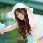 【写真特集】ハーフ美少女・田島怜華（dela model）、白肌眩しいマリンルックで来場者をロックオン！＜チャンスプール撮影会 in アマゴーラ