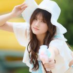 【写真特集】ハーフ美少女・田島怜華（dela model）、白肌眩しいマリンルックで来場者をロックオン！＜チャンスプール撮影会 in アマゴーラ