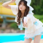 【写真特集】ハーフ美少女・田島怜華（dela model）、白肌眩しいマリンルックで来場者をロックオン！＜チャンスプール撮影会 in アマゴーラ