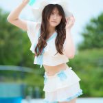 【写真特集】ハーフ美少女・田島怜華（dela model）、白肌眩しいマリンルックで来場者をロックオン！＜チャンスプール撮影会 in アマゴーラ