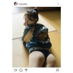 橋本萌花、寝転がり振り向きショットでまん丸ヒップを大胆アピール！「色っぽすぎる」「Beautiful!!!」とファン歓喜