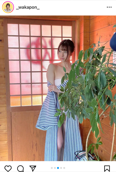NMB48・安部若菜、着崩し浴衣で美背中あらわなオフショットに歓喜の声！