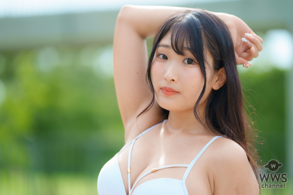【写真特集】藤田芽愛（グランダルメ）、王道白ビキニで魅せる腹筋割れボディ！＜チャンスプール撮影会 in アマゴーラ＞