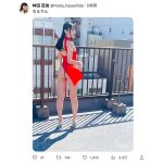 林田百加、超肌見せ衣装から桃尻モロ見せ！