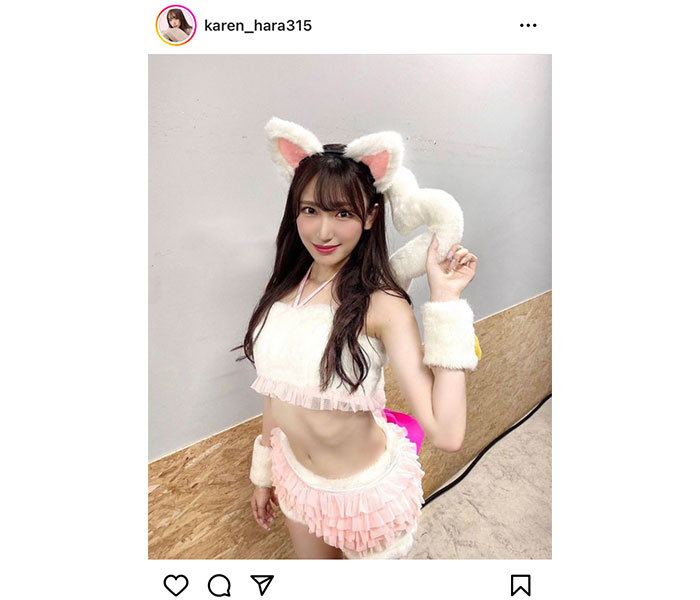 NMB48・原かれん、腹筋見せる『妄想ガールフレンド』衣装にファン歓喜！