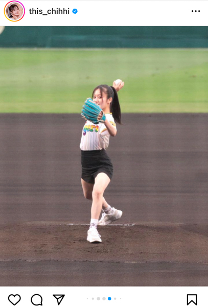 NMB48・川上千尋、始球式でノーバン投球「届いて良かった」