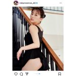 HKT48・田中美久、黒ミニワンピで美尻ラインをキワドく見せつけ！