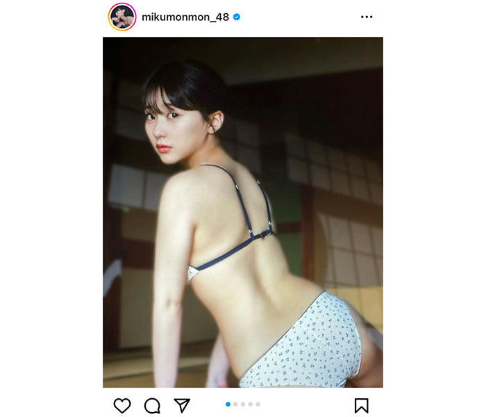HKT48・田中美久、驚異の立体感バストに「さすが令和のグラビアクイーン」とファン感嘆