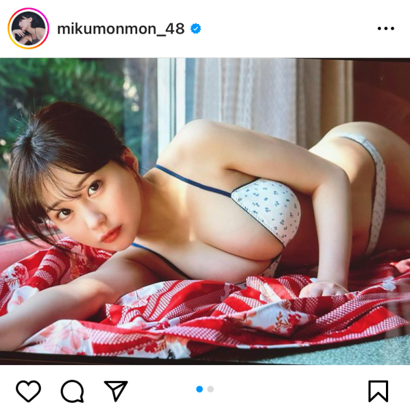 HKT48・田中美久、驚異の立体感バストに「さすが令和のグラビアクイーン」とファン感嘆