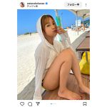 CYBERJAPAN・Kanae 、チェジュ島で健康的美脚を披露！