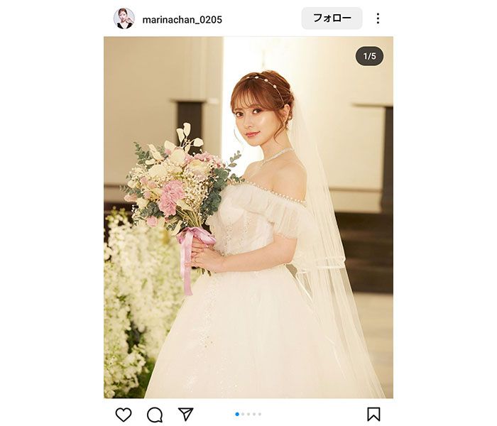 結婚報告！ヘラヘラ三銃士・まりながウェディングドレス姿を披露！ファン歓喜の声！