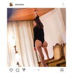 足立梨花、ハイレグ黒レオタードで美尻を堂々アピール「最高です」「お尻憧れる〜」とファン歓喜