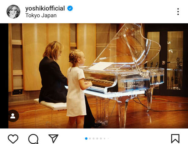 YOSHIKI、「防空壕で歌う少女」との共演！リハの様子を公開！