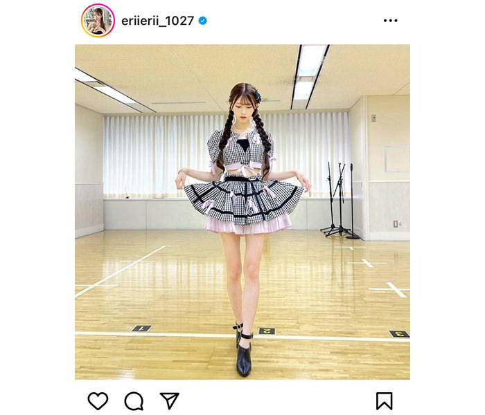 AKB48・千葉恵里、圧倒的な美脚際立つ衣装写真にファン歓喜