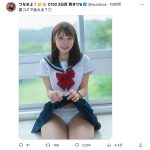 コスプレイヤー・つなまよ！、笑顔のセーラー服パンチラにきゅん！