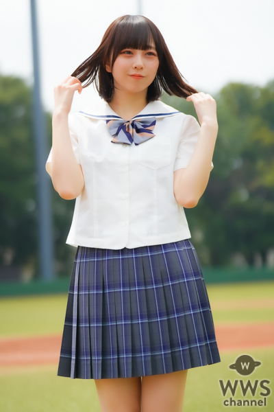 【写真特集】天羽生茜(すーぱーぷーばぁー!!)、　　　　　に視線が釘付け！＜真夏の制服撮影イベント『学園天国』in 駒沢球場＞