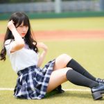 【写真特集】桜井もも(ミライサガシ)、可愛さ爆発からの太ももちらりに視線が釘付け！＜真夏の制服撮影イベント『学園天国』in 駒沢球場＞