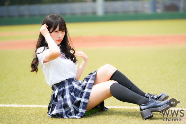 【写真特集】桜井もも(ミライサガシ)、可愛さ爆発からの太ももちらりに視線が釘付け！＜真夏の制服撮影イベント『学園天国』in 駒沢球場＞