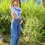 【動画】櫻あき、福岡で美ボディアピールのヘソ出しコーデで登場！MUSIC CIRCUSへの思いを語る！