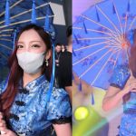 ざわちん、関コレで大人セクシーなブルーのチャイナ服でランウェイ！