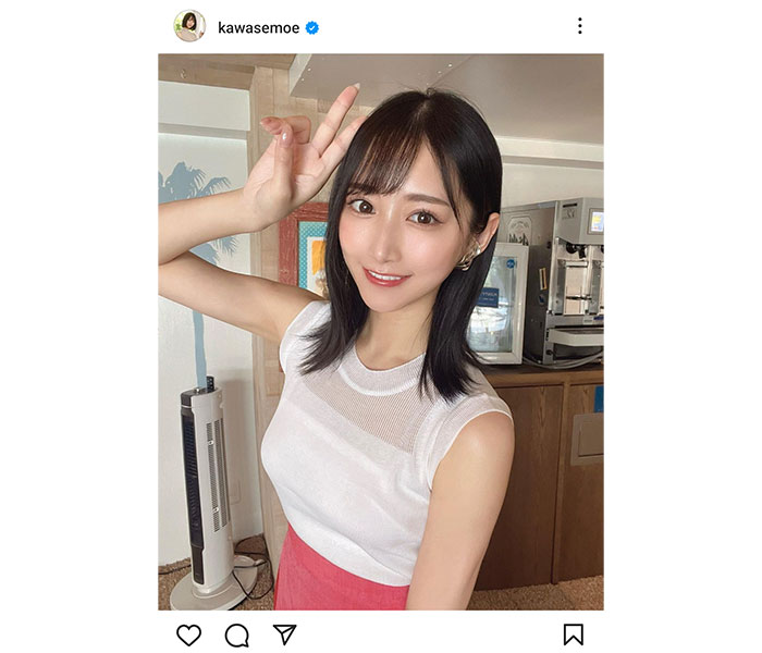 川瀬もえ、「お姉さん感」ハンパないSHOT披露！ノースリーブからのぞく二の腕がエチエチすぎる！！