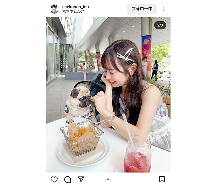 近藤沙瑛子、愛犬との絶妙ショットが話題沸騰！見つめ合う瞬間にメロメロすること間違いなし！