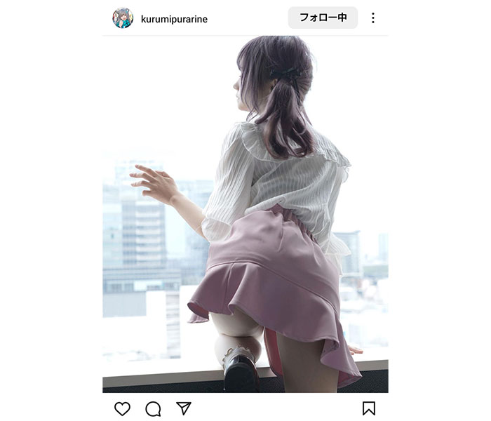 KURUMI、まるで妖精！パンチラ目前のミニスカートからのぞく脚がイイ！