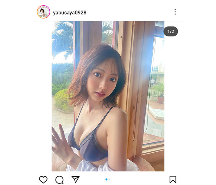 「こぼれちゃいそう…！！」八伏紗世、色気もおっぱいもダダ洩れセクシーショットを公開！