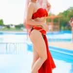 【写真特集】三田のえ、衣装デザイン制作を自身でした「アラビア風お姫様のえぐら」で登場！！＜近代麻雀水着祭2023＞