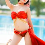 【写真特集】三田のえ、衣装デザイン制作を自身でした「アラビア風お姫様のえぐら」で登場！！＜近代麻雀水着祭2023＞