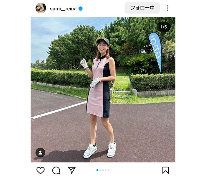 鷲見玲奈、美しすぎるゴルフウェア姿を披露！ほっそり美脚のナイススタイルにファン歓喜の声！！