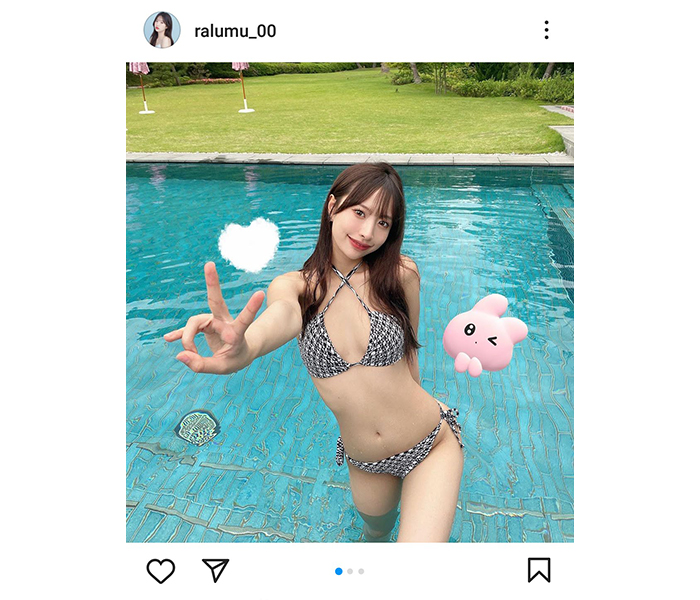 藤川らるむ、リゾートで楽しむ夏女姿を大胆セクシー水着で公開！