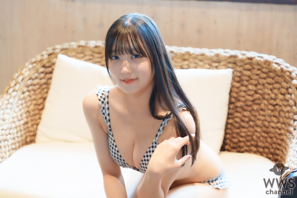 【写真特集】藤江紗愛、フリルがアクセントのチェックビキニ姿で王道可愛いスマイル！！＜チャンス撮影会PHOTO CIRCUIT!!＞
