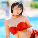 【写真特集】三田のえ、衣装デザイン制作を自身でした「アラビア風お姫様のえぐら」で登場！！＜近代麻雀水着祭2023＞