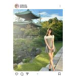 「後光がまぶしい」フリーモデル・KM、藤田美術館での神スタイルが「女神」と話題に！！