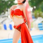 【写真特集】三田のえ、衣装デザイン制作を自身でした「アラビア風お姫様のえぐら」で登場！！＜近代麻雀水着祭2023＞