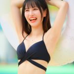 【写真特集】姫月琴音(kyuuuns)、艶やかな黒髪が映えるブラックビキニで登場！＜近代麻雀水着祭2023＞