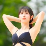 【写真特集】姫月琴音(kyuuuns)、艶やかな黒髪が映えるブラックビキニで登場！＜近代麻雀水着祭2023＞