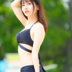 【写真特集】姫月琴音(kyuuuns)、艶やかな黒髪が映えるブラックビキニで登場！＜近代麻雀水着祭2023＞