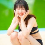 【写真特集】姫月琴音(kyuuuns)、艶やかな黒髪が映えるブラックビキニで登場！＜近代麻雀水着祭2023＞