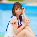 【写真特集】RIA (かかかぶぶぶききき!!!/ヲンド!!!!!)、セーラー服風シースルーアウターワンピース水着で登場！！＜近代麻雀水着祭2023＞