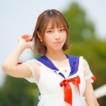 【写真特集】RIA (かかかぶぶぶききき!!!/ヲンド!!!!!)、セーラー服風シースルーアウターワンピース水着で登場！！＜近代麻雀水着祭2023＞